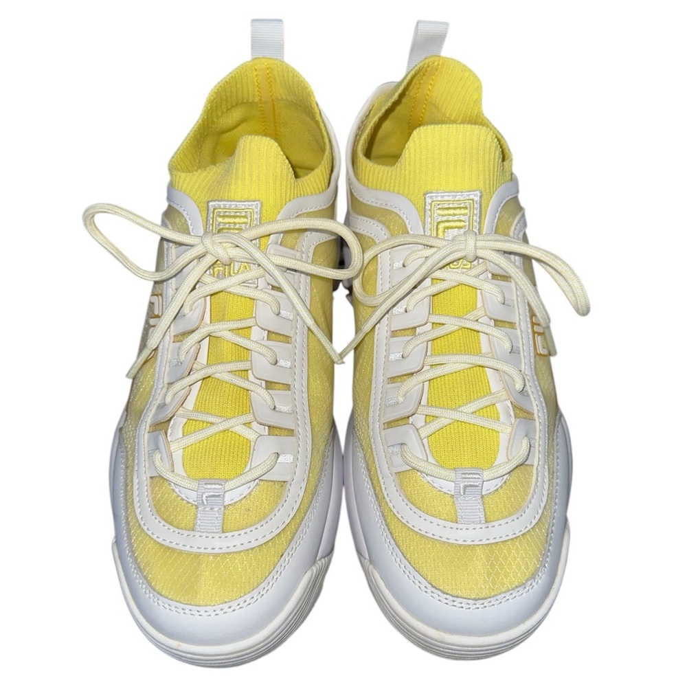 Women’s Fila Disruptor 2 Yellow Monomesh Sock Sneaker Urban Outfitters Exclusive